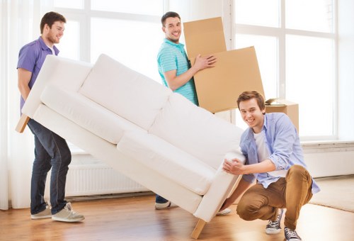 Waste and packing materials sorted for lawful disposal