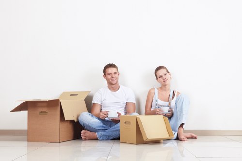 Professional movers handling a Belgravia townhouse relocation