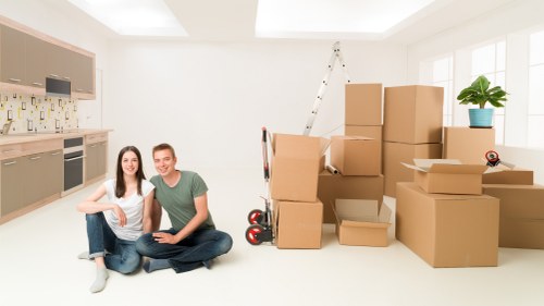 House removals service in a Belgravia townhouse interior