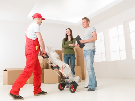 Packing and organising boxes for removals in Belgravia