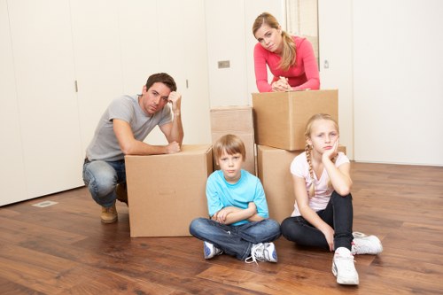 Belgravia moving service handling boxes and household items