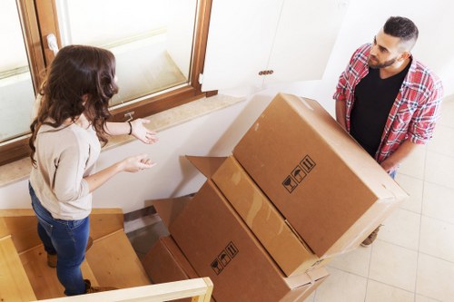 Moving day furniture loading for a Belgravia property