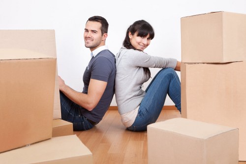 Furniture and boxes loaded for a man with van move in Belgravia